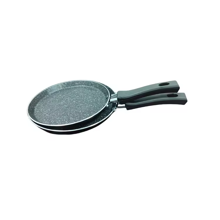 Nature Serie 28cm Nonstick powłoka marmurowa odlew aluminiowy patelnia do pizzy patelnia do naleśników patelnia do naleśników z nieprzywierającą rączką bakelitową