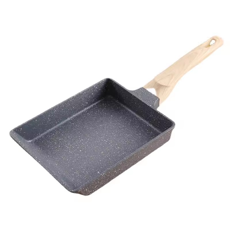 Zagęszczony i wysoki jadeitowy kamień, gruba pieczona pszenica, nieprzywierająca, prostokątna patelnia do smażenia jajek przeznaczonych do kontaktu z żywnością
