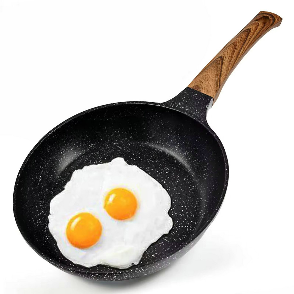 Dostosowane logo Nieprzywierająca patelnia indukcyjna ze stopu aluminium Patelnia do jajek Patelnie do omletów